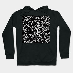 Black Vines Pattern Hoodie